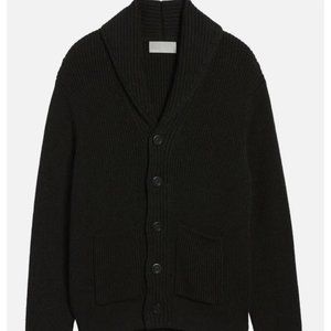 Vince Men's Shawl Collar Cardigan Sweater, Black, Size Small